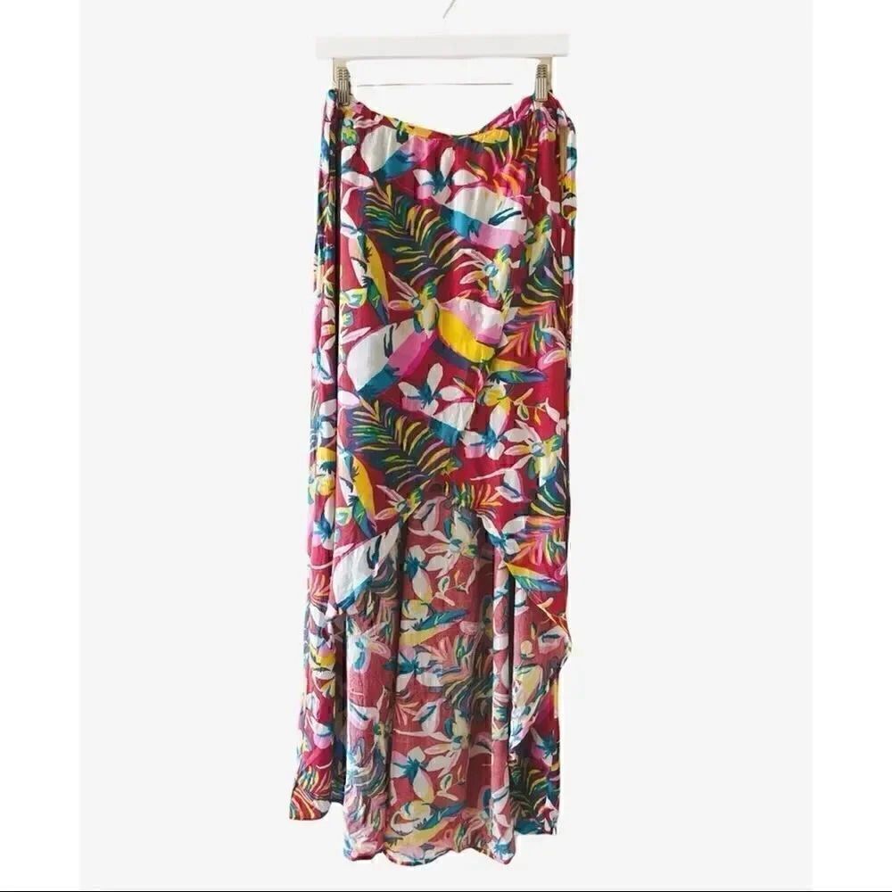 Goa Beachwear By Japna Wrap Tropical Ruffled Skirt and Top Beachwear Womens Set